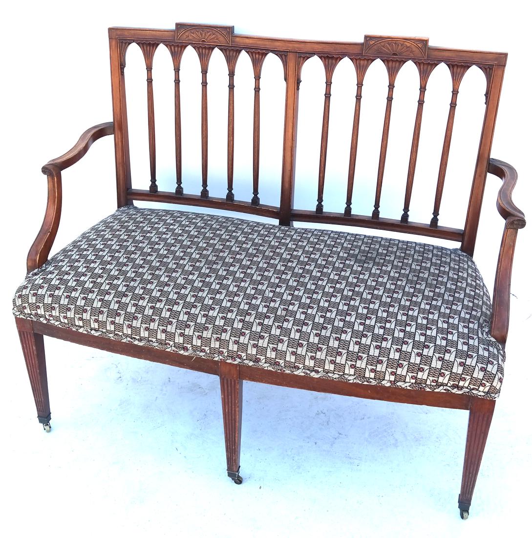 Regency-Style Carved Settee (1 of 6)
