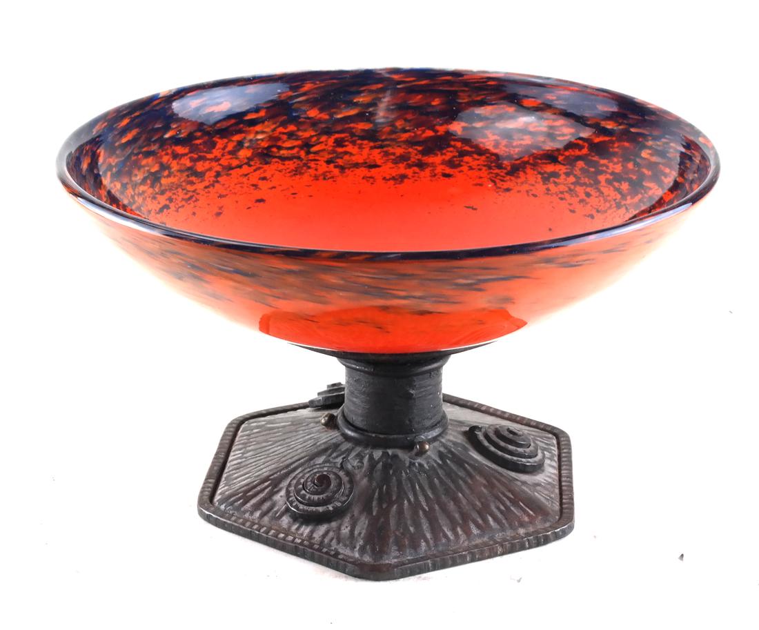 Art Deco Glass & Metal Compote (1 of 5)