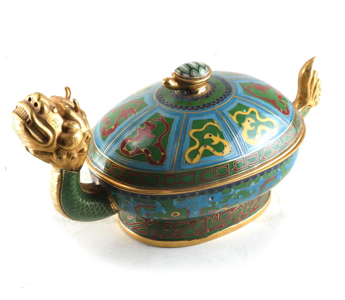 Chinese Cloisonne Dragon Vessel (1 of 6)
