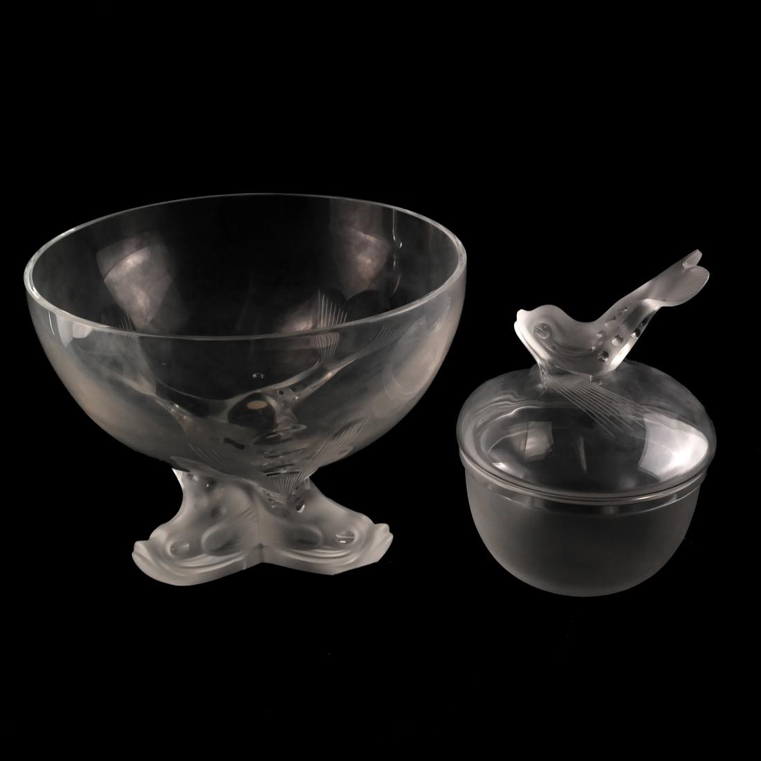 Set of 2 Lalique, France Glass Vessels (1 of 7)