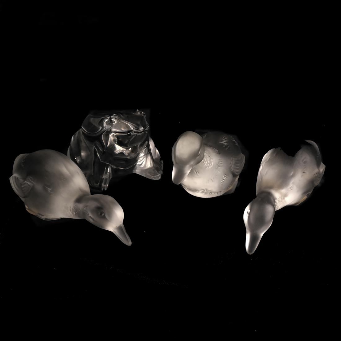 Four Baccarat Glass Animals (1 of 6)