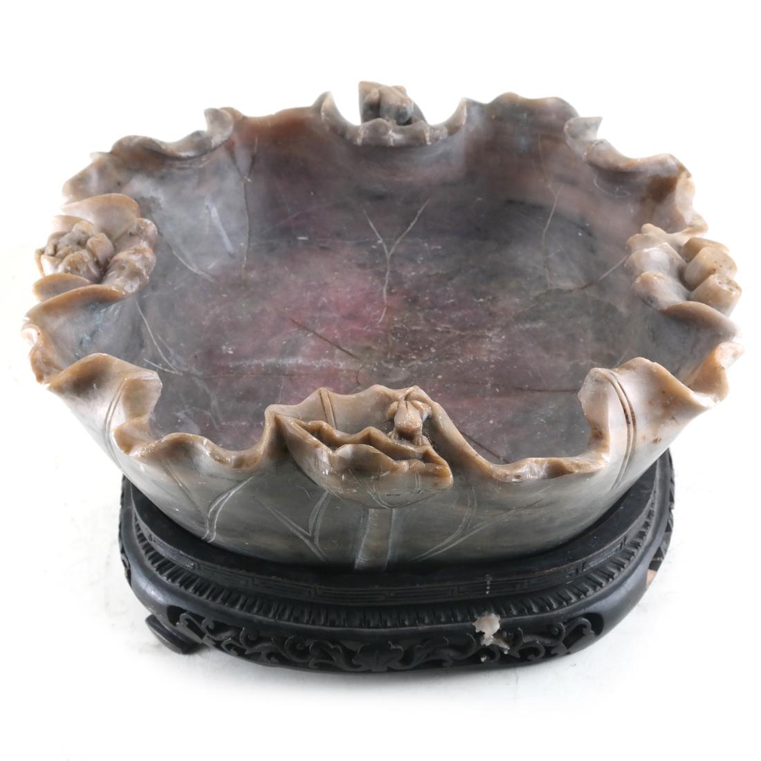 Chinese Qing Dynasty Soapstone Bowl (1 of 5)