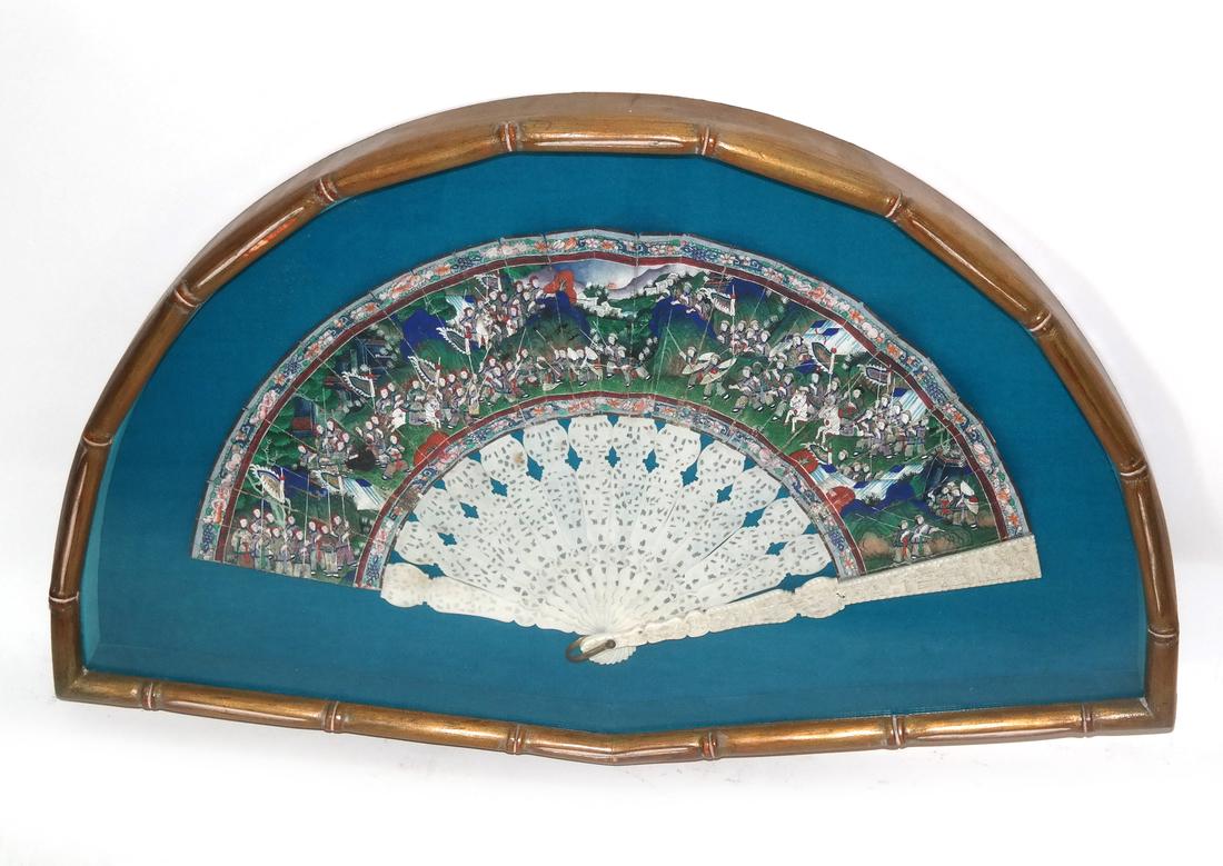 Framed Asian Lace Fan (1 of 3)