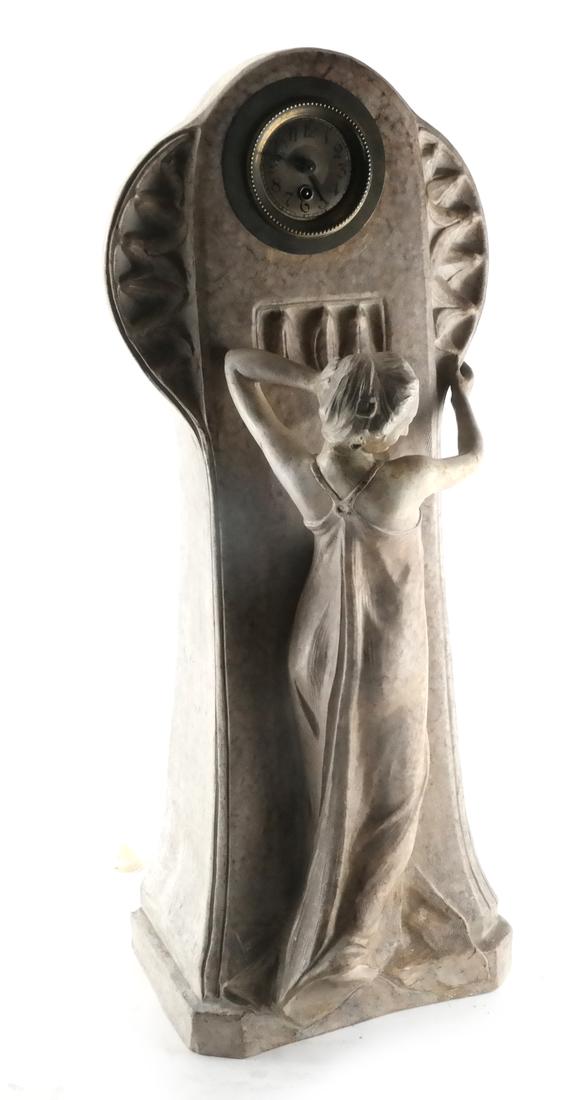 Art Deco Pottery Garniture Mantle Clock (1 of 5)