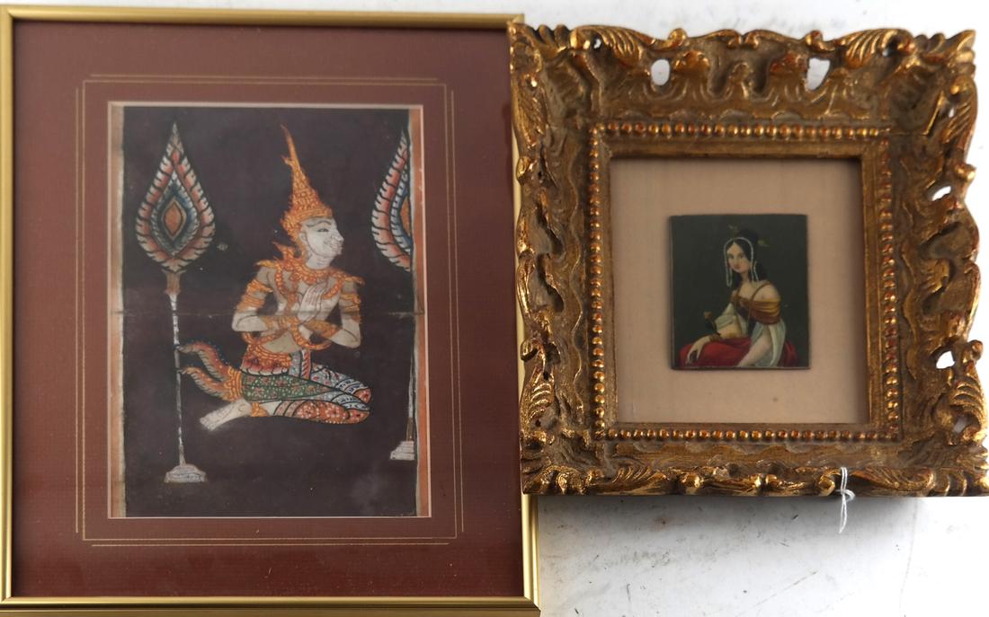 Two Miniatures - Indian School  and Indonesian (1 of 4)