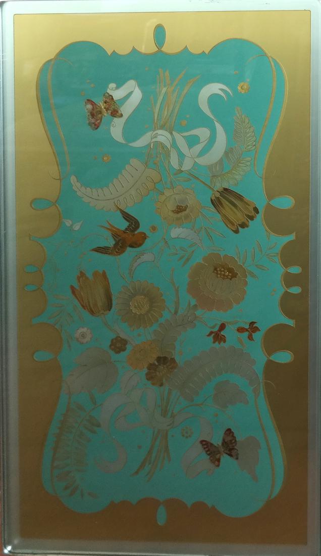 Modern Decorated Glass Enclosed Relief (1 of 3)