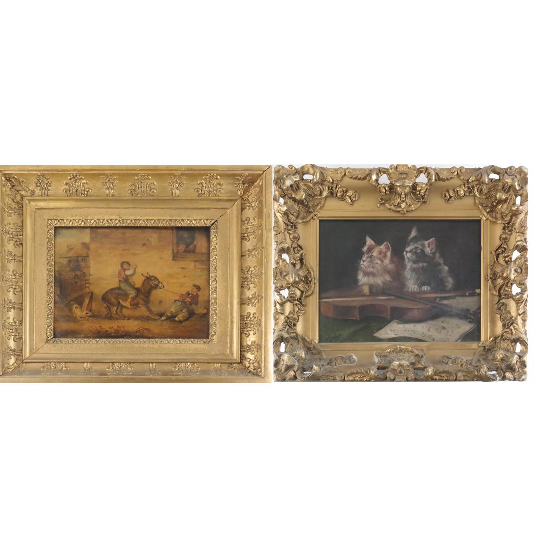 Two Works: Rose Sobel, Cats; Boys Playing (1 of 7)