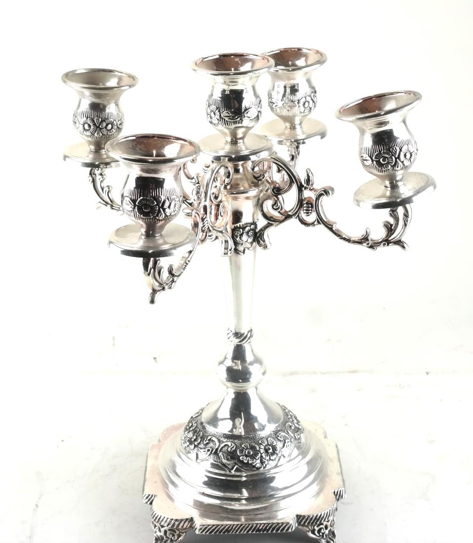 Silver-Plate Repoussé Candelabra (1 of 5)