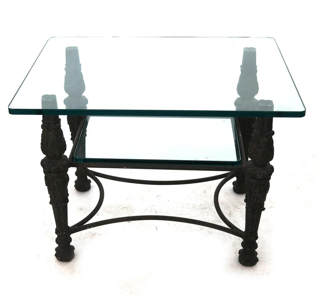 Ornate Cast Iron Two-Tier Table (1 of 3)