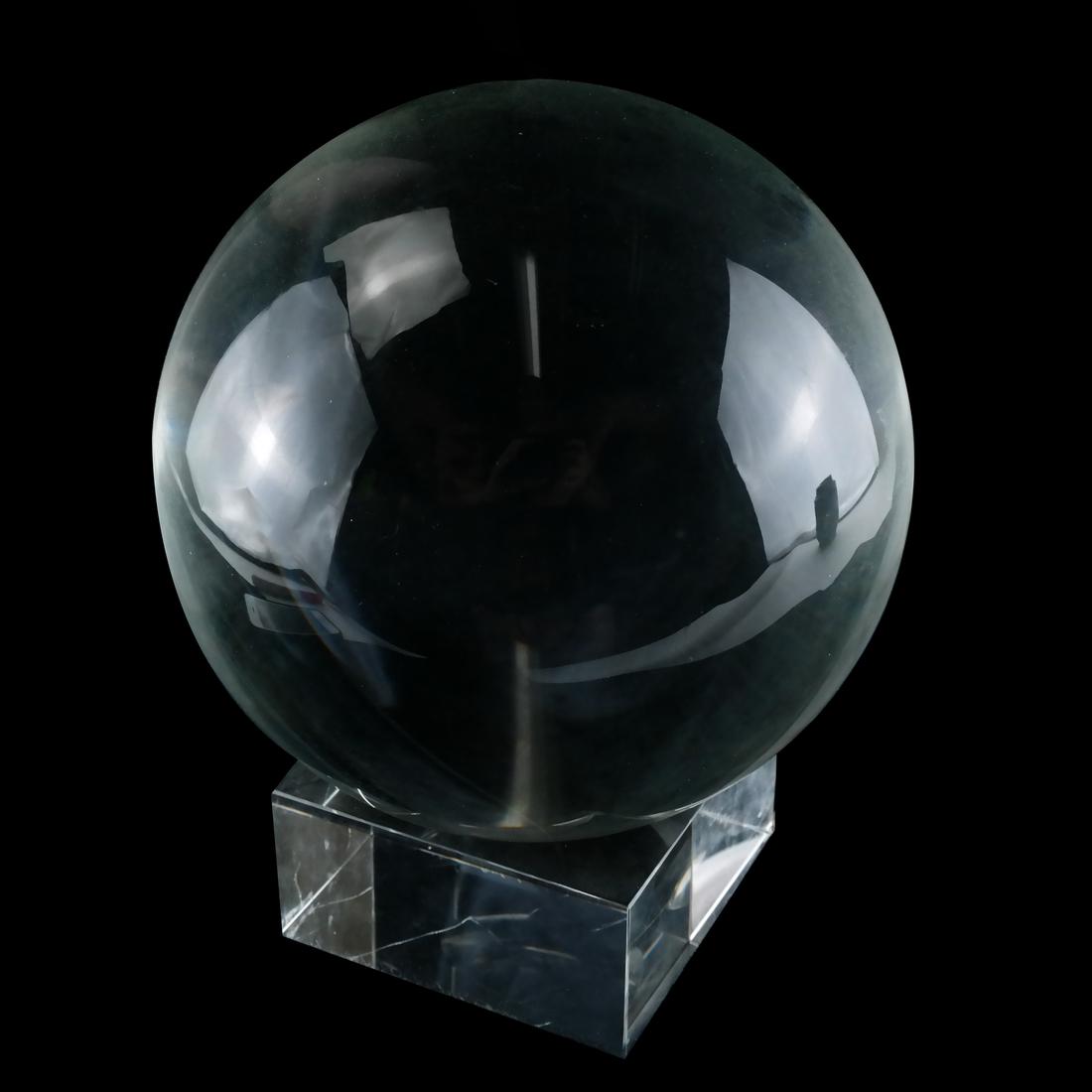 Glass Sphere on Stand, Late 20th C. (1 of 3)