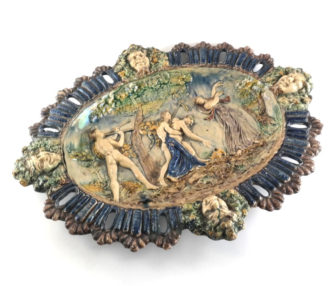 French Faience Palissy-Style Platter (1 of 6)