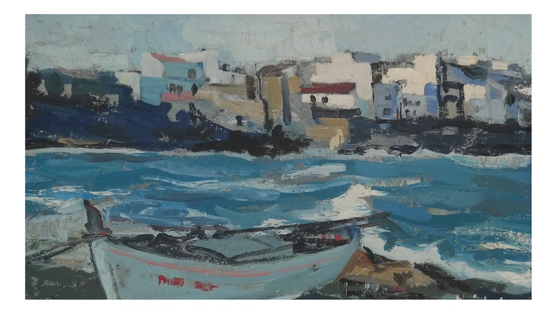 Rene Theobald (French) - Coastal Painting (1 of 4)