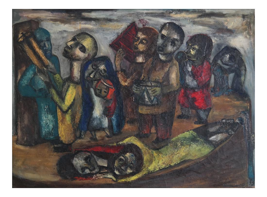 Modernist Oil Painting - Abstract Figures (1 of 5)