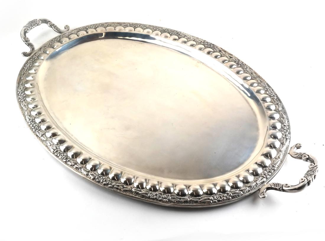 J & G Garzes Peruvian .925 Silver Tray (1 of 6)
