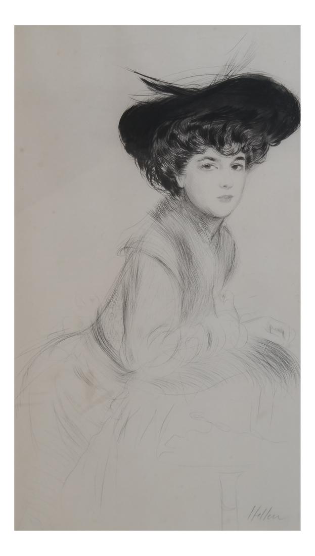 Paul César Helleu, Young Woman With Bonnet (1 of 3)
