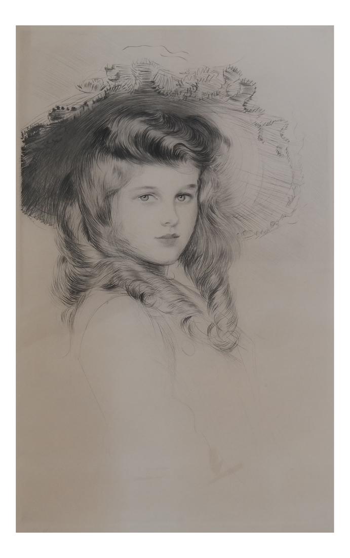 Paul César Helleu, Portrait of a Young Girl (1 of 4)