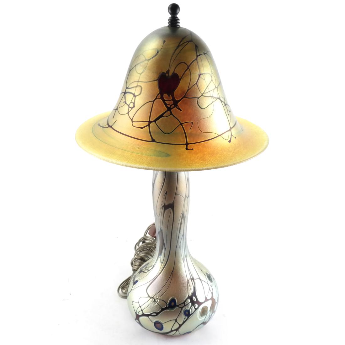 Tiffany-Style Favrile Glass Table Lamp (1 of 5)