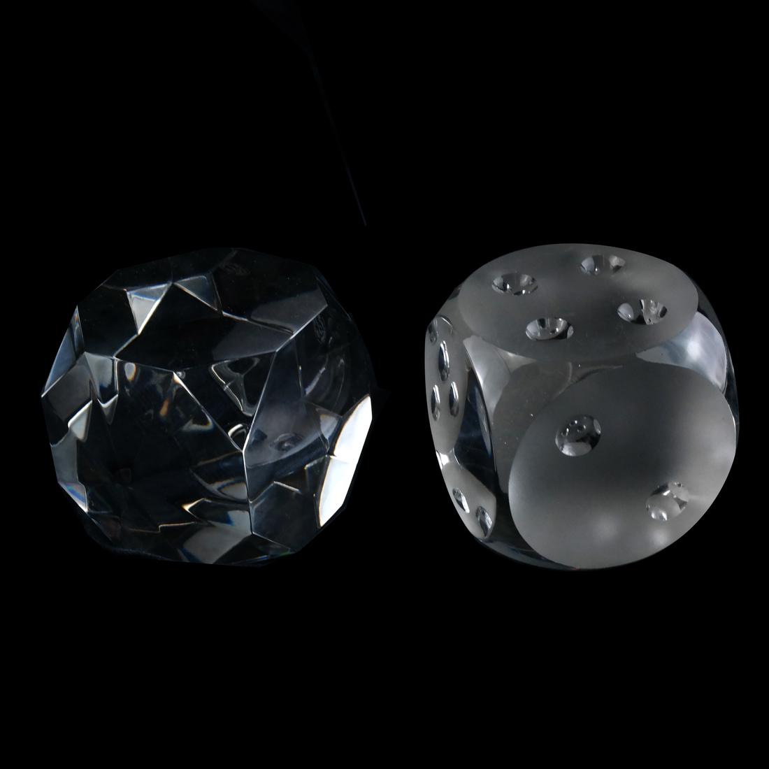 Two Baccarat Glass Paperweights (1 of 3)