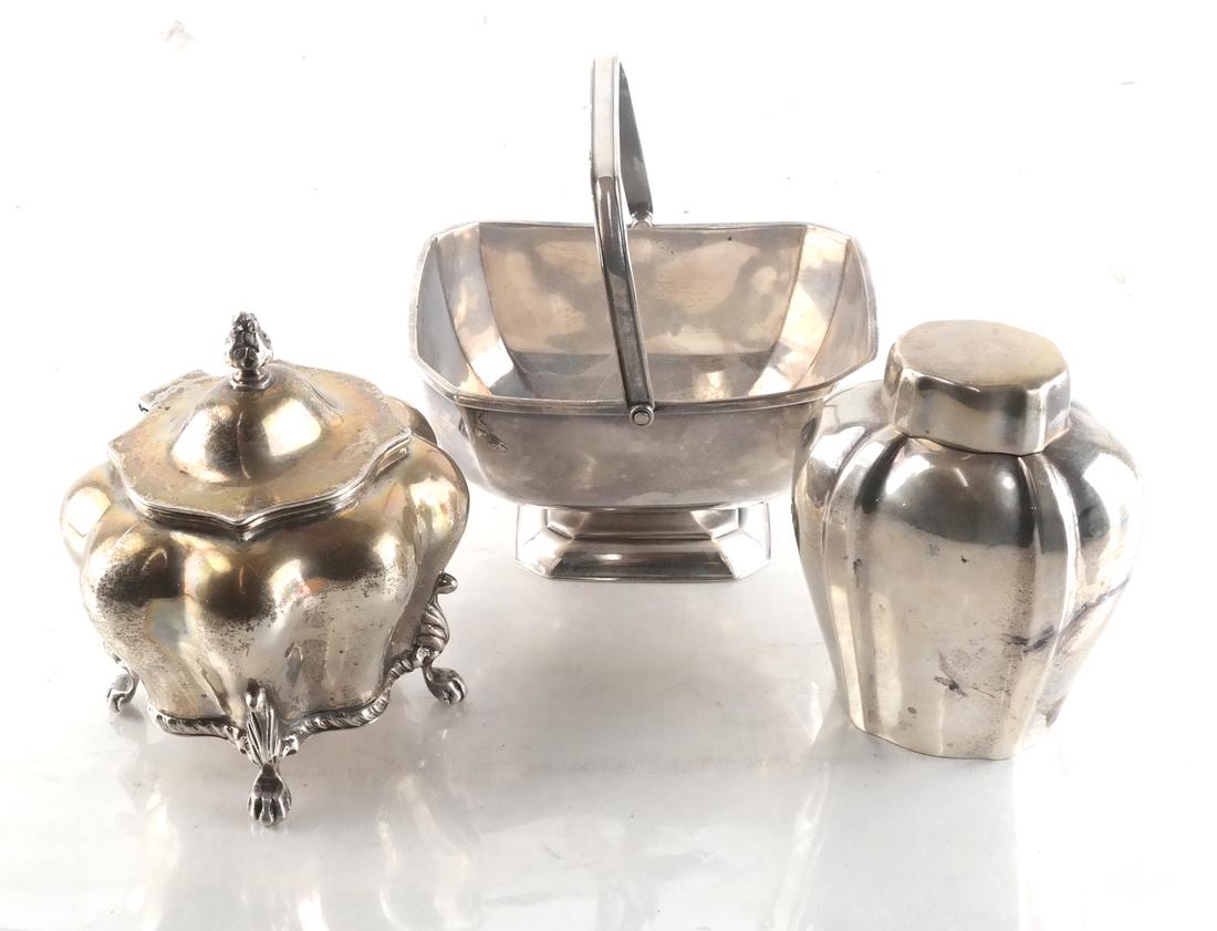 British Silver Tea Articles, Lot of 3 (1 of 9)