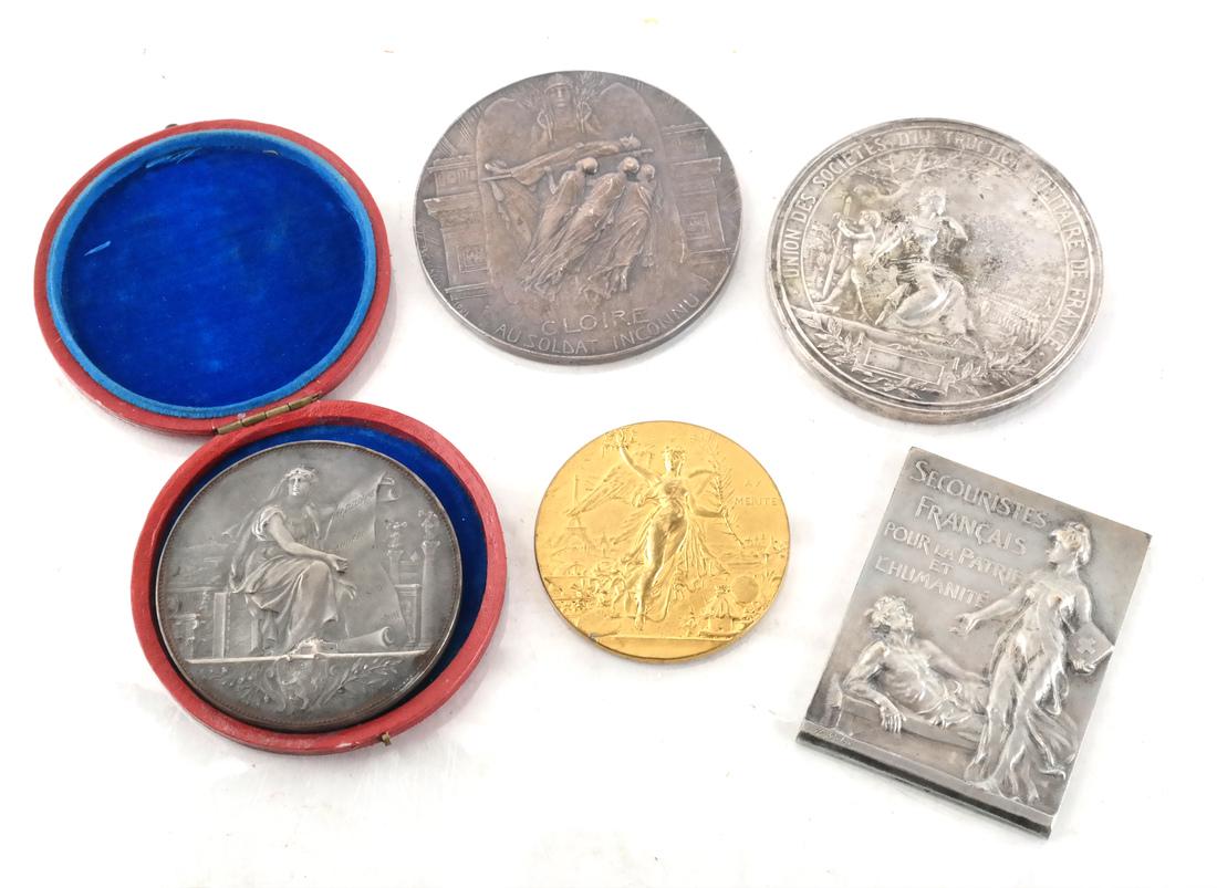 Five Art Nouveau Medals & Plaques (1 of 7)
