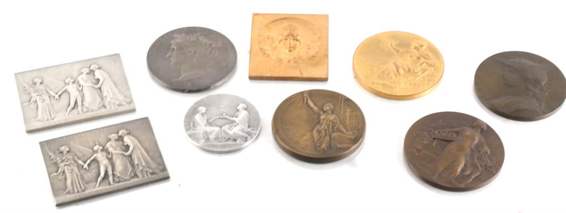 9 Art Nouveau Bronze Medals (1 of 9)