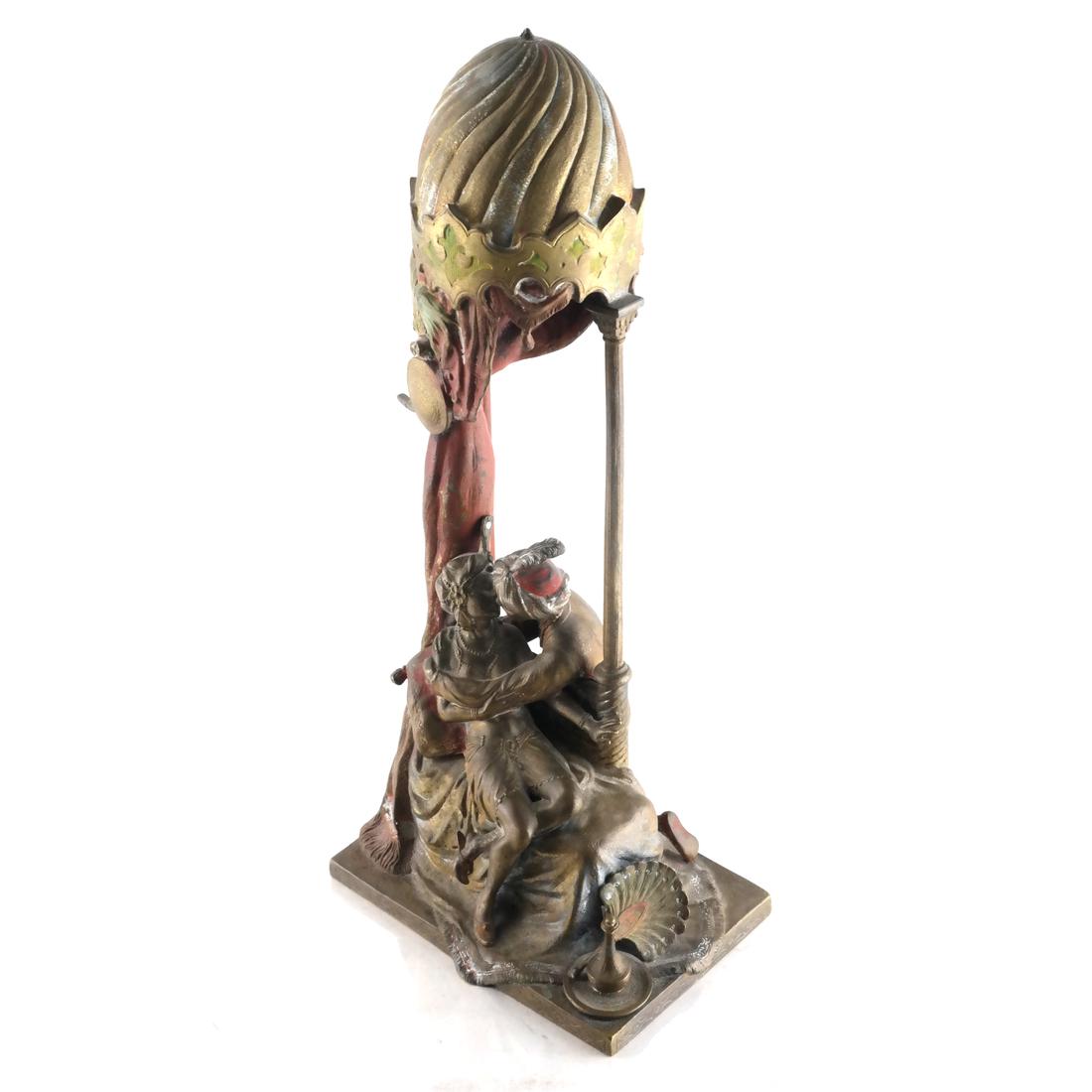 Bergman Cold Painted Bronze Lamp, 19th-20th Century (1 of 7)