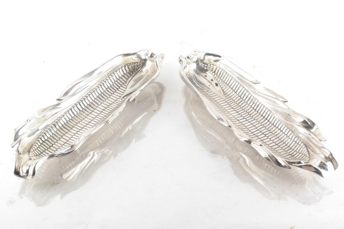 Pair Peruvian Silver Corn Cob Holders (1 of 4)