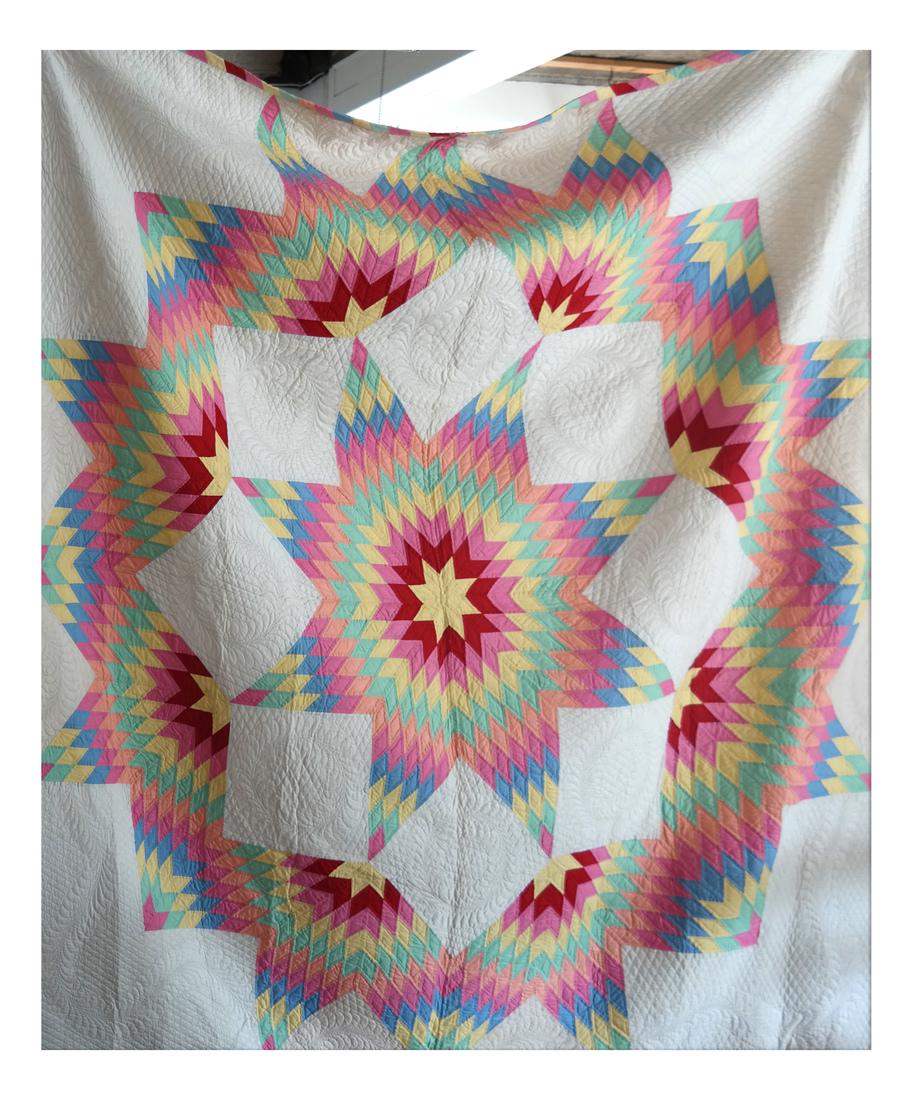 Amish Rising Star Quilt, c. 1980 (1 of 4)