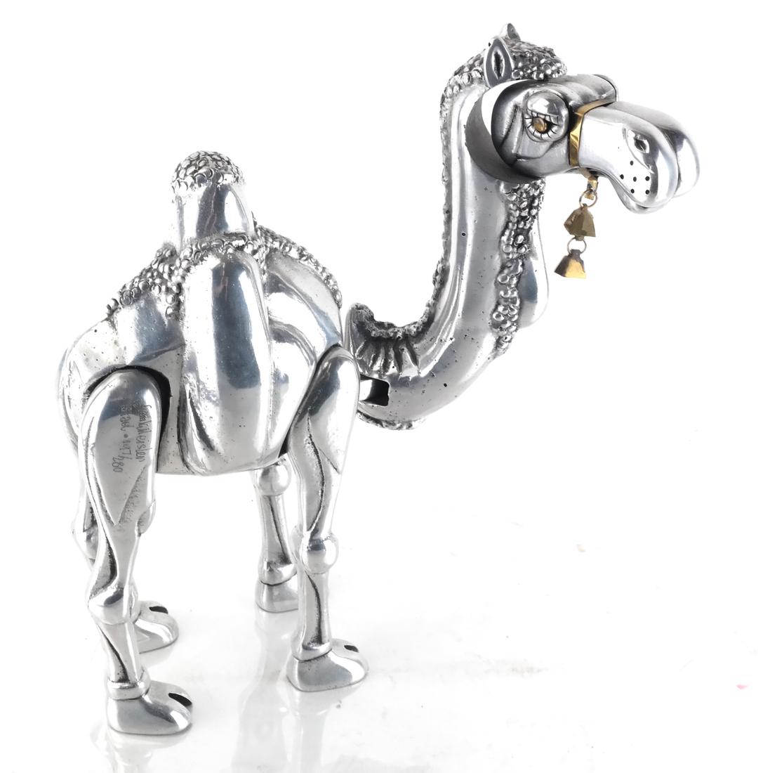Frank Meisler Camel Sculpture: Frank Meisler sculpture of a camel, Edition #197/280. [11 x 3 x 10 inches].