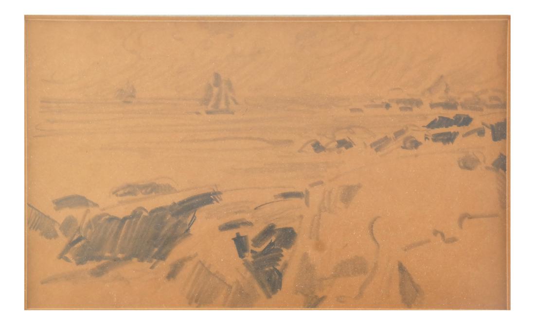 George Luks, Shore Scene - Drawing (1 of 4)