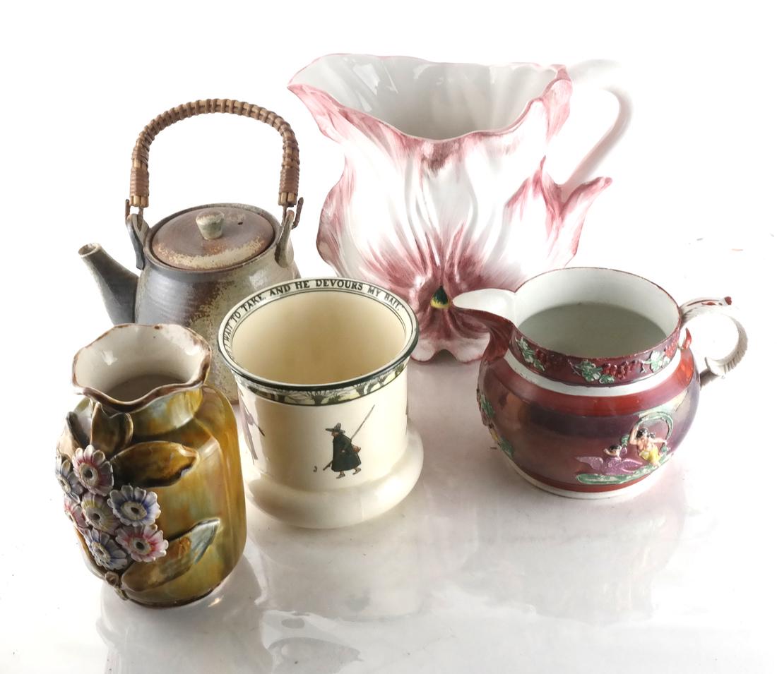 Collection of Pottery; Teapot, Jug (1 of 9)