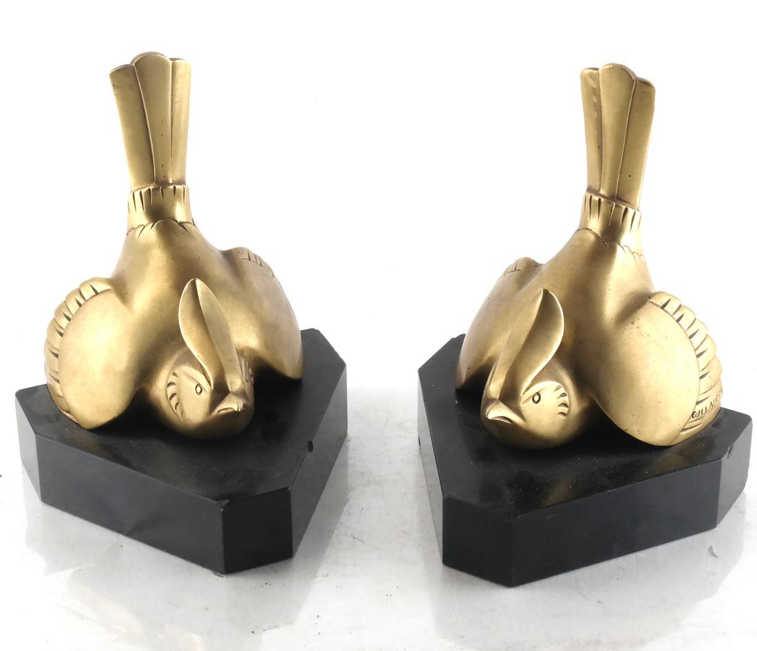 G.H. Laurent, Pair Bronze Bookends (1 of 4)