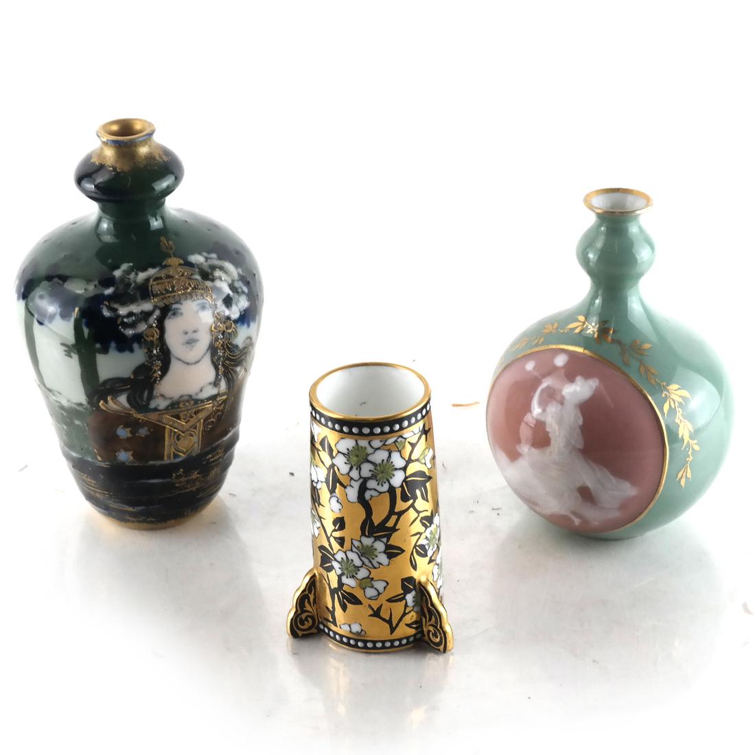 Three Decorated Porcelain Bud Vases (1 of 7)