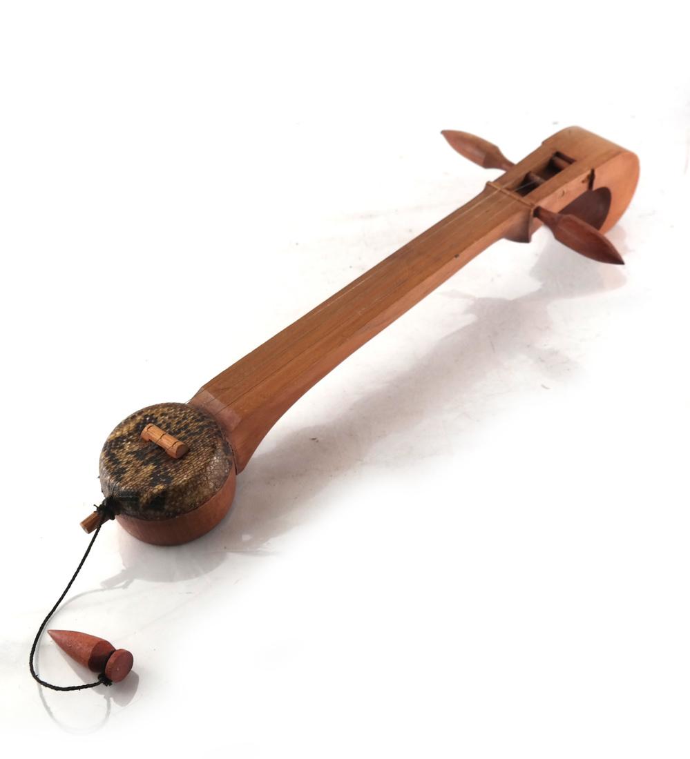 Chinese Teak Wood Lute (1 of 5)