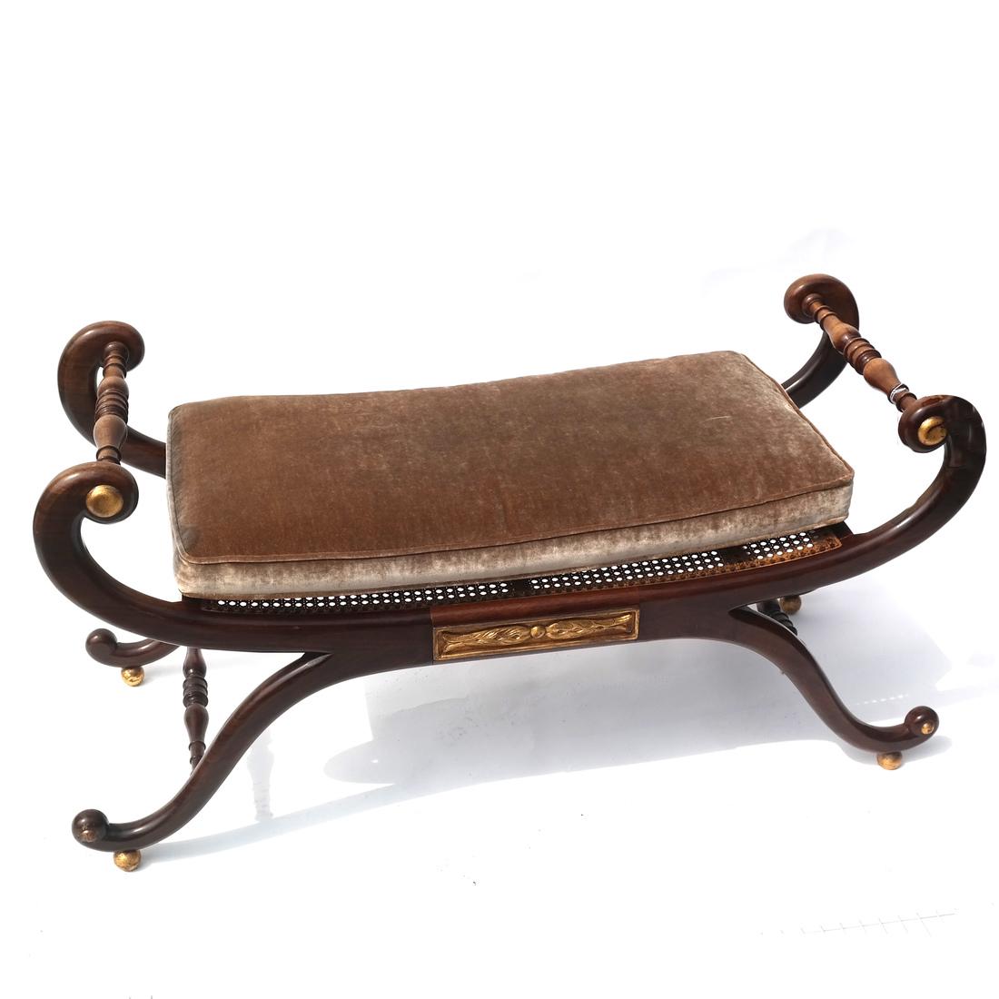 Regency-Style Mahogany Window Seat (1 of 7)