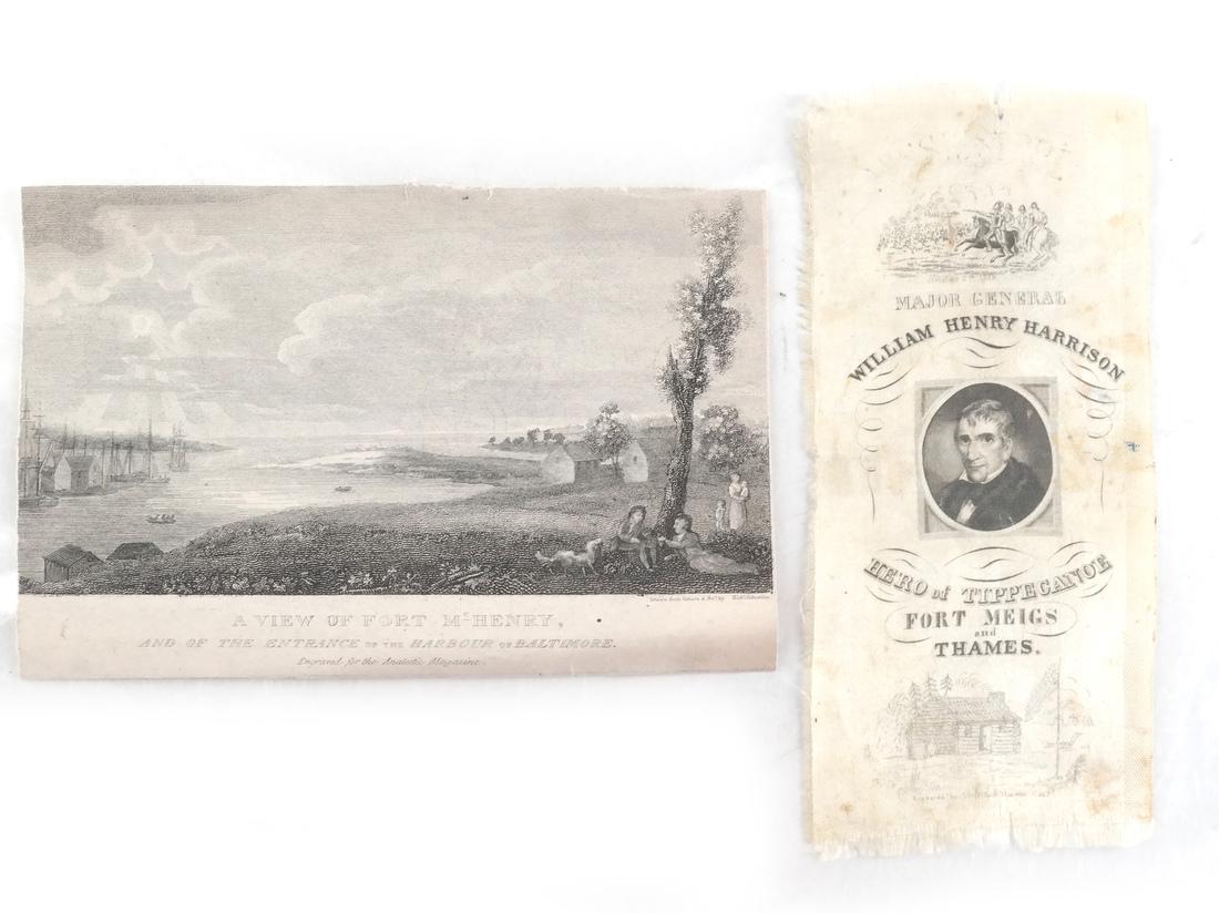 Wm. Henry Harrison Silk Campaign Ribbon (1 of 7)