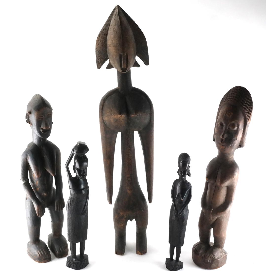 Five Ethnic Tribal Sculptures (1 of 5)