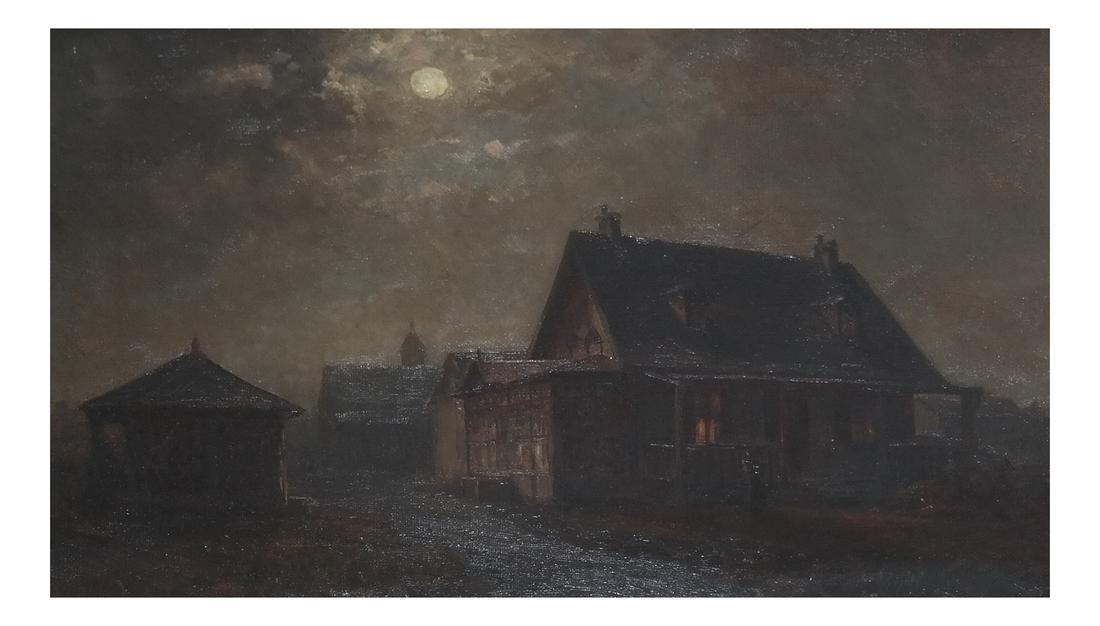 American School, Moonlit Town - O/C (1 of 3)