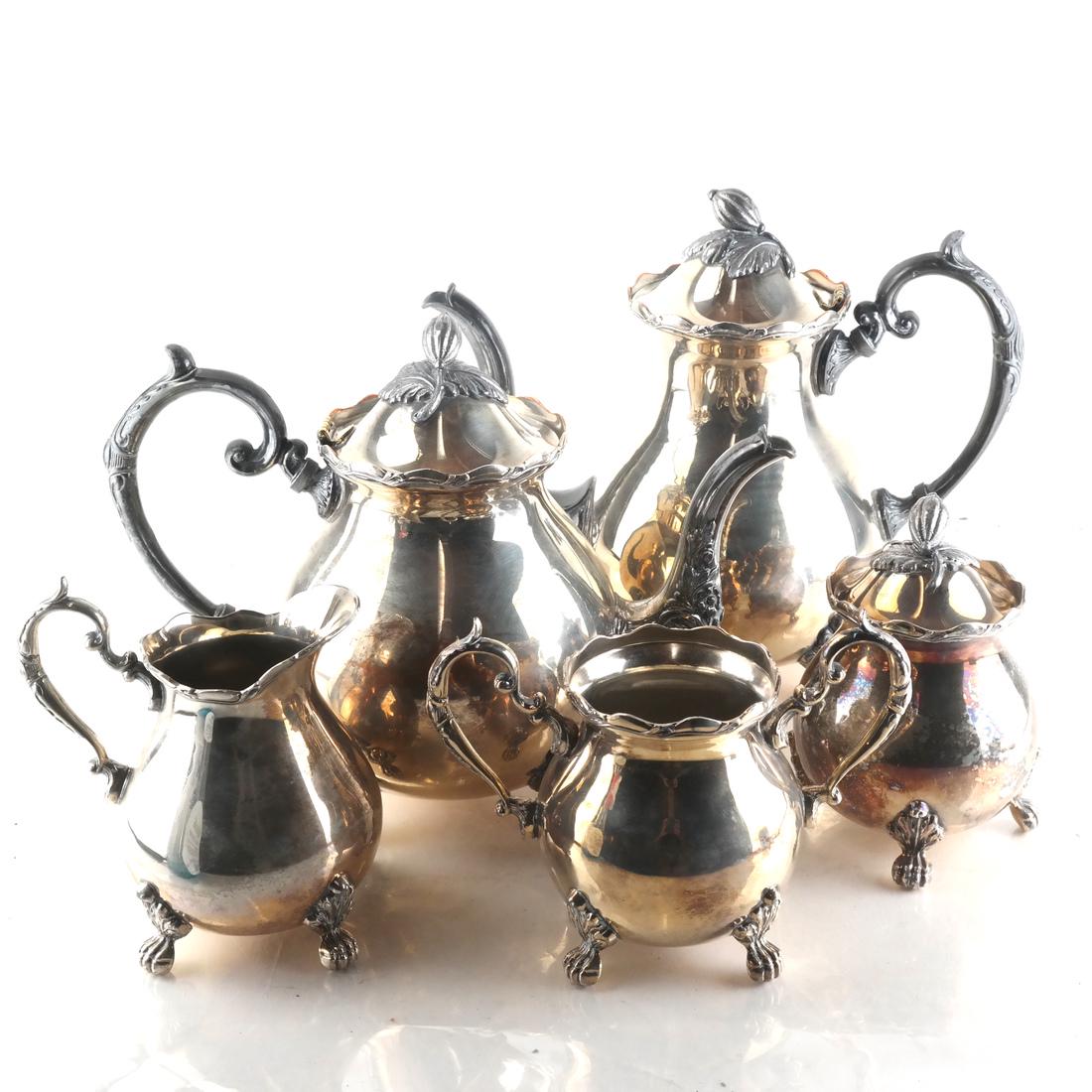 Sterling Silver English 5-Piece Tea Set (1 of 7)