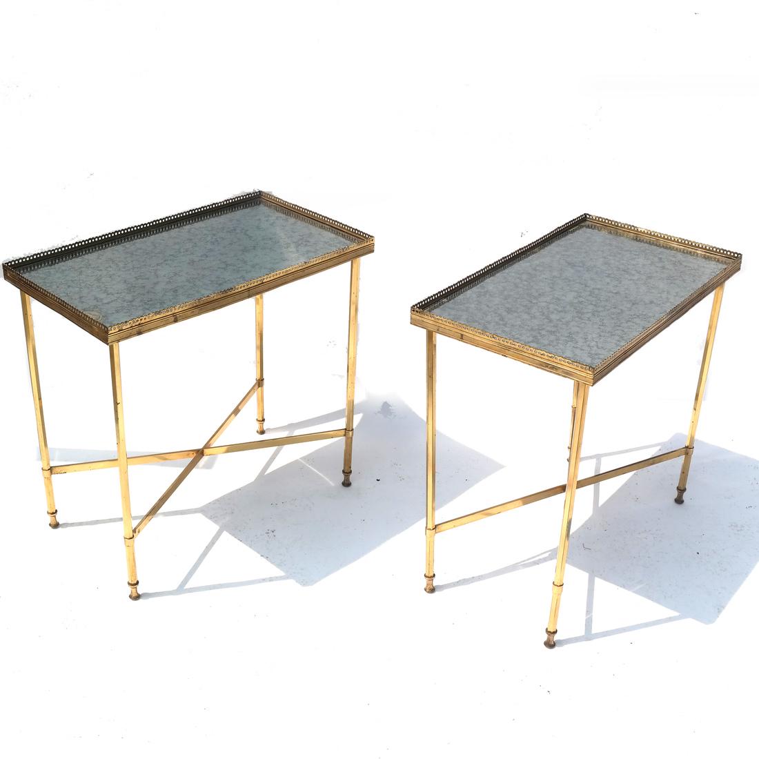 Two Jansen-Style Low Mirror Top Tables (1 of 4)