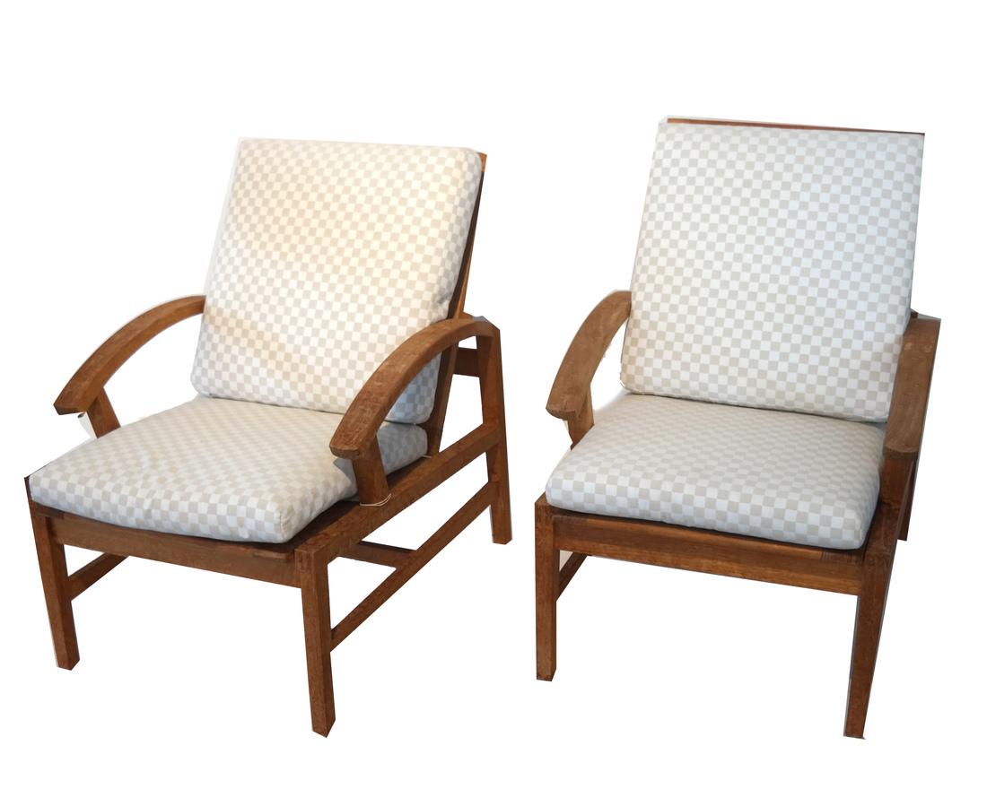 Pair of Summit Teak Wood Deck Chairs (1 of 7)