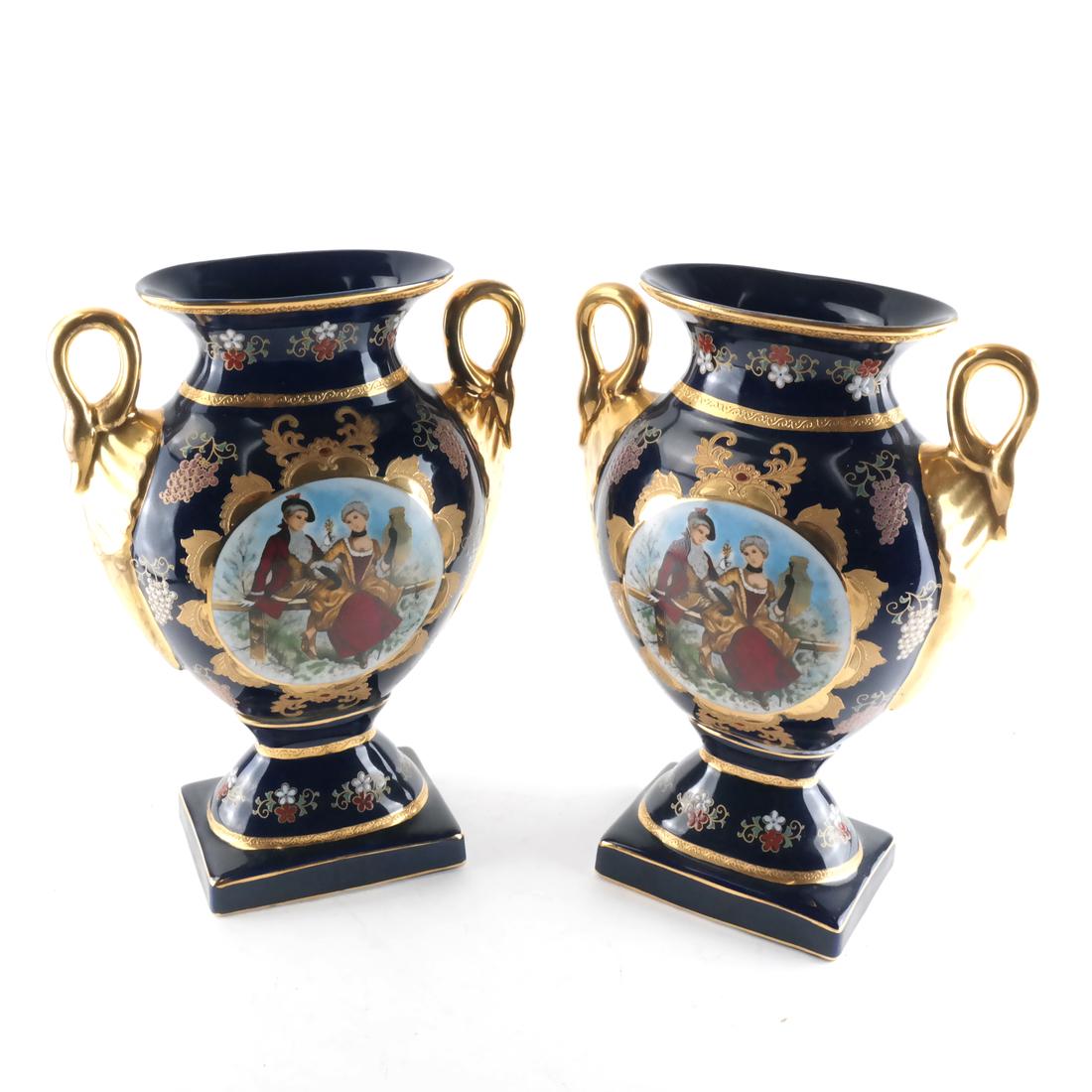Pair of French Limoges Porcelain Vases (1 of 6)
