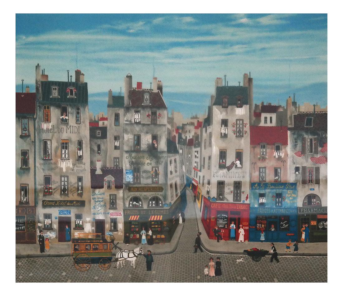 Michel Delacroix - Lithograph of Street Scene (1 of 6)