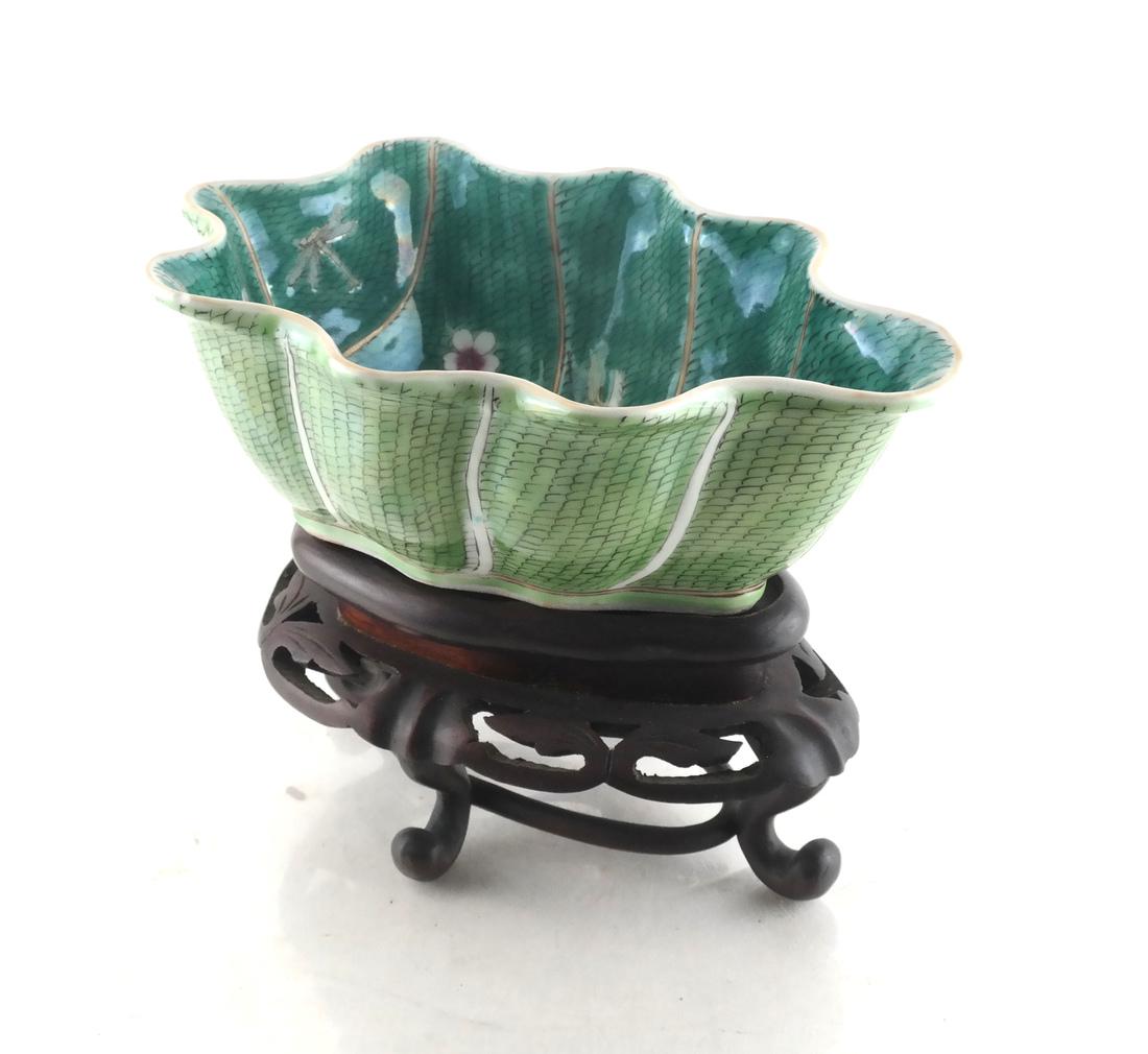 Chinese Porcelain Bowl on Stand (1 of 5)