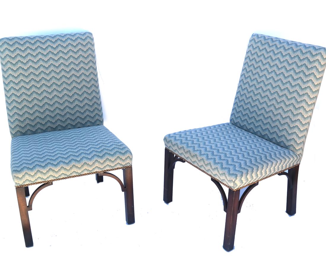 Pair Georgian Style Side Chairs (1 of 6)