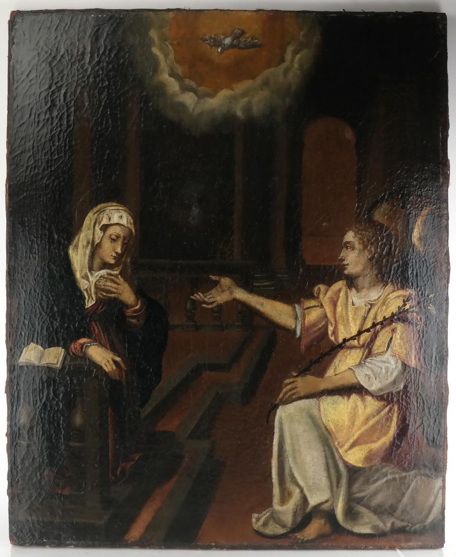 Old Master Interior Figural Scene O/C (1 of 6)