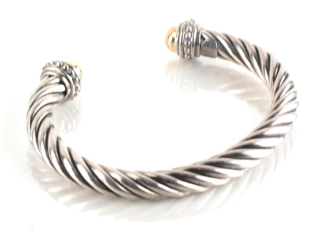 Sterling & 14k Gold Cable Bracelet (1 of 4)