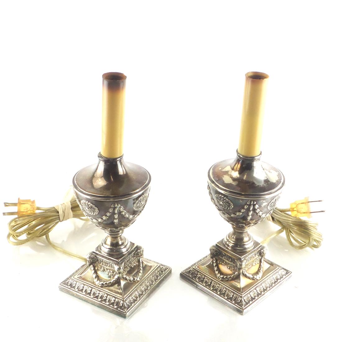 Pair Art Deco Neoclassical-Style Candlesticks (1 of 3)
