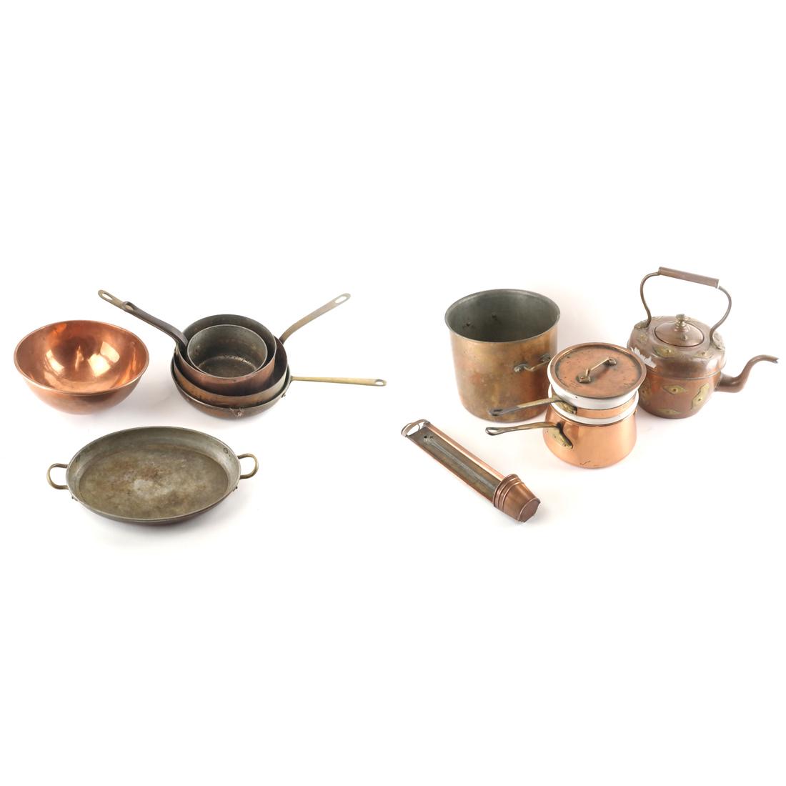 Collection of 20 Copper Pots & Pans (1 of 6)