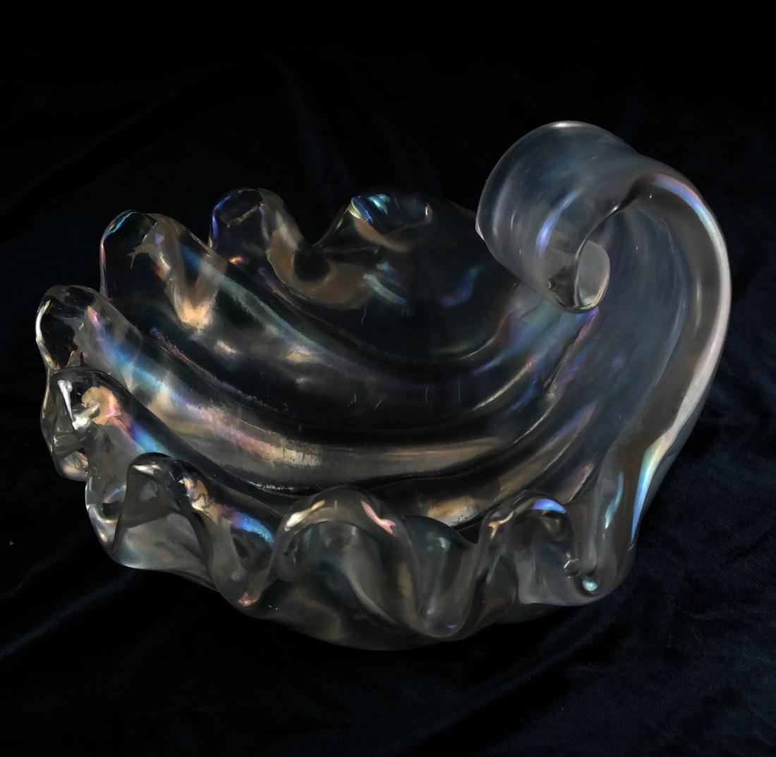 Murano-Style Shell Design Glass Bowl (1 of 4)